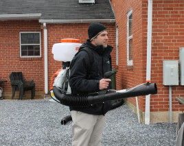 Tim Clowney Properly Demonstrates Mosquito Treatment