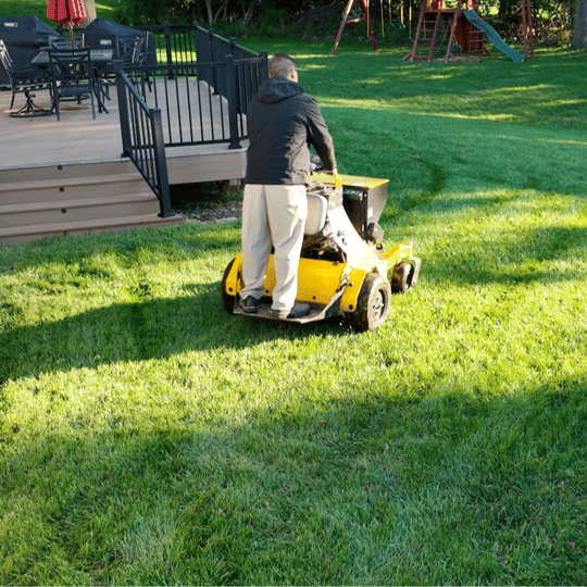 aeration and seeding services being completed